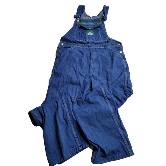 Liberty 34X30 BLUE DENIM Men's Cotton Multi-Pockets‎ Bib USA MADE Overalls - Picture 1 of 4
